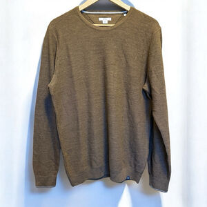 Brax Rick Pullover Crew Neck Sweater Size IT 52 US Large Camel‎ Brown Textured
